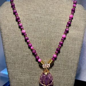 Hand crafted necklaces made with semi precious stones